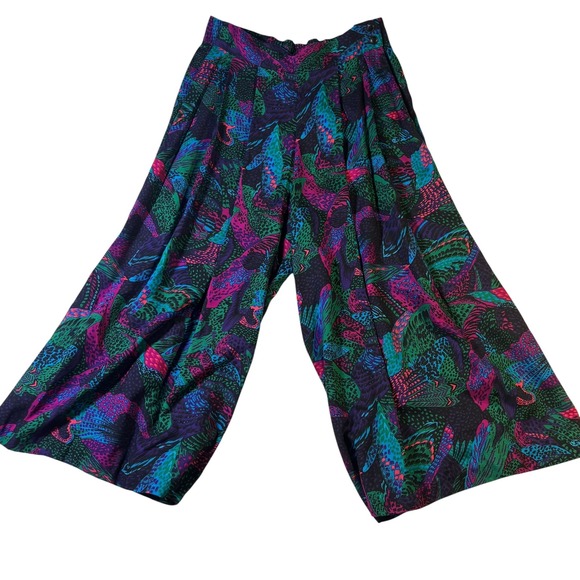 Vintage Quilted Jacket Skirt Set‎ Abstract Print 80s 90s Colorful Retro - Picture 12 of 16